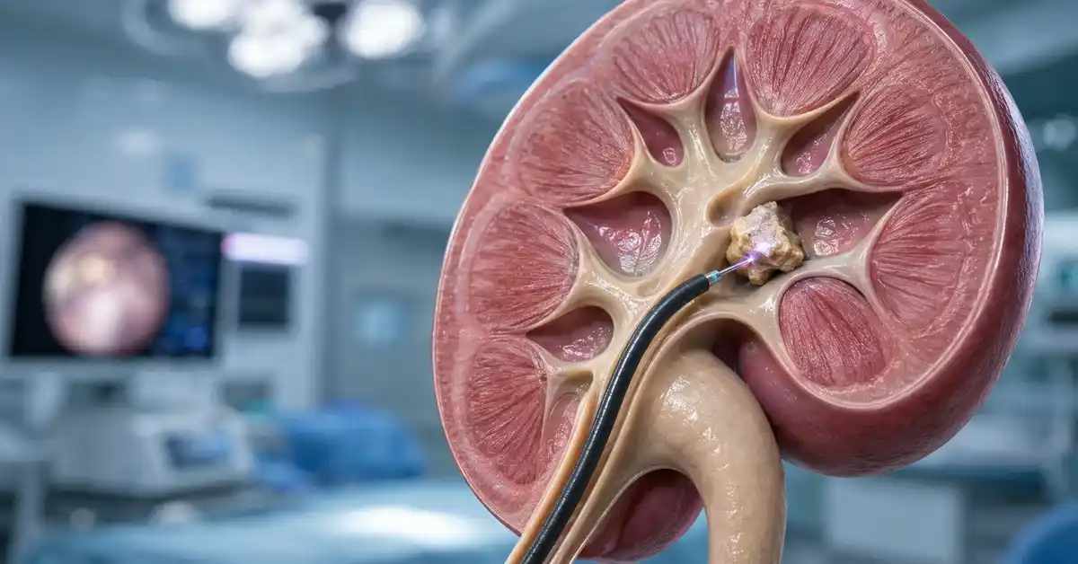 علاج حصوات الكلى بالمنظار المرن